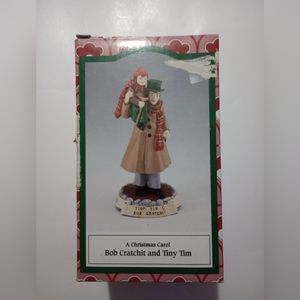 1993 Novelino Vintage A Christmas Carol Figurine - Bob Cratchit and Tiny Tim